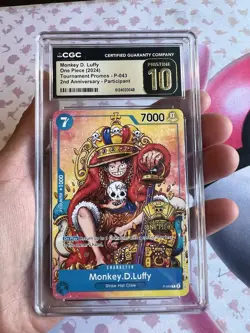 Monkey D. Luffy OP P-043 2nd Anniversary Participant Promo CGC Pristine 10 Eng - Image 3