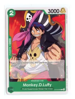 Monkey.D.Luffy ST16-005 C Normal One Piece Starter Deck 16: GREEN Uta NM - Image 1