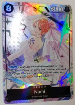 Nami OP15-086 SEC Alt Art Holo Bandai One Piece Card Game Wedding - Image 1