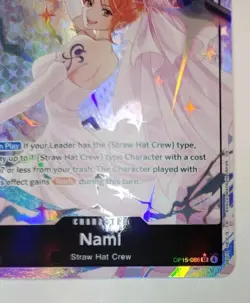 Nami OP15-086 SEC Alt Art Holo Bandai One Piece Card Game Wedding - Image 5