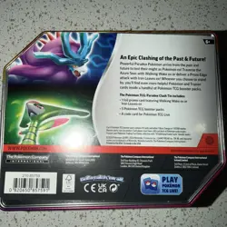 Pokemon TCG Paradox Clash Iron Leaves EX Sealed Tin New Trading Cards - Image 2