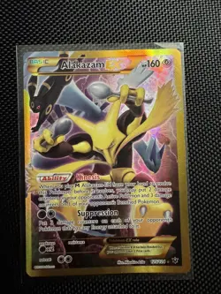 2016 Secret Rare - Alakazam EX 125/124 XY Fates Collide Holo Pokemon Card - Image 1