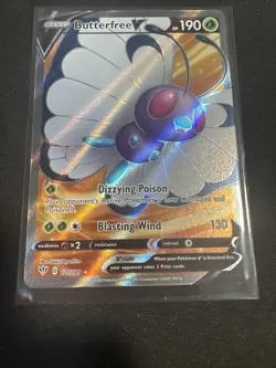 Pokemon TCG Butterfree v Darkness Ablaze Holo Card Full Art Ultra Rare 177/189 - Image 1