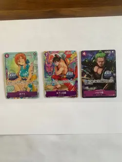 One Piece Asia stamp Promo Cards - Treasure Chest vol.1 | Nami, Zoro, Luffy - Image 1