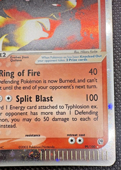 Typhlosion EX 99/100 - 2003 Pokemon Sandstorm Holo Ultra Rare Card NM-/LP+ 🔥🔥 - Image 4