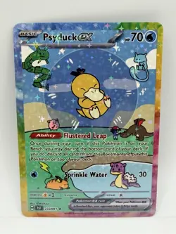 Pokemon Bubble Psyduck Special Doujin Art Holo Card - Image 1