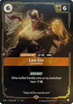 Lee Sin - Centered - Riftbound Organized Play Promotional Cards - Image 1