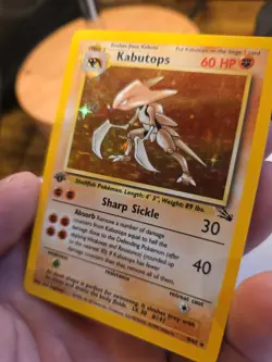 Pokemon TCG Kabutops Holo Rare Unlimited First Edition Fossil - Image 3