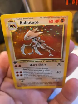 Pokemon TCG Kabutops Holo Rare Unlimited First Edition Fossil - Image 4
