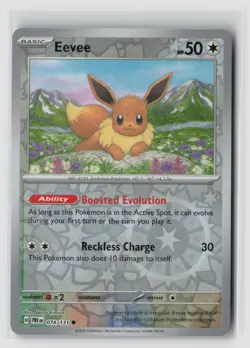 Eevee #074/131 SV Prismatic Evolutions Common Reverse Holo Pokemon TCG NM - Image 1