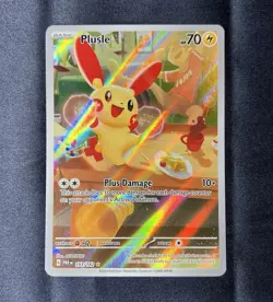 Plusle 193/182 Pokemon TCG Paradox Rift Illustration Rare Card NM Condition - Image 1