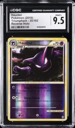 2010 POKEMON TRIUMPHANT REVERSE HOLO #35/102 HAUNTER CGC 9.5 - Image 1