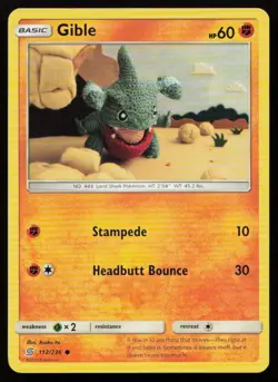 Gible 112/236 Common Unified Minds Pokemon Lightly Played - Image 1