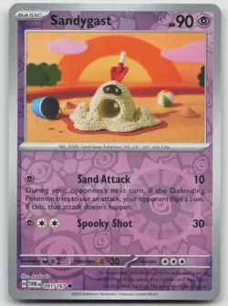 Sandygast 091/167 Common Twilight Masquerade Pokemon Reverse Holo Lightly Played - Image 1