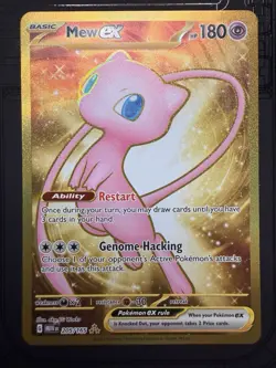 2023 Pokemon Scarlet & Violet 151 Mew ex 205/165 Gold Hyper Rare NM - Image 1