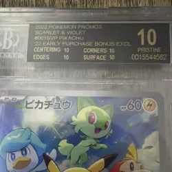 BGS 10 Black Label Pikachu 001/SV-P Promo Holo JP Pokemon TCG - Image 3