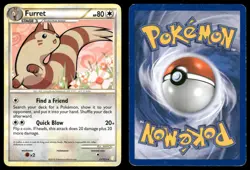 Furret 21 HEAVILY PLAYED HeartGold & SoulSilver 123 Pokemon - Image 1