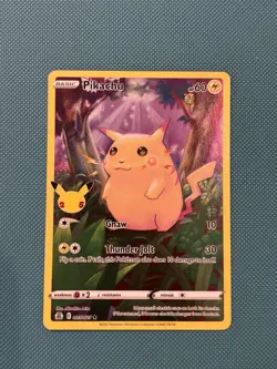 Pikachu 005/025 Holo Rare Celebrations Pokemon Moderately Played - Image 1