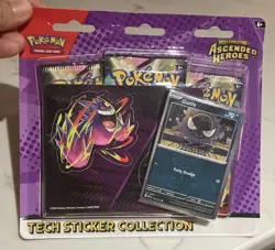 Pokemon TCG Ascended Heroes 3-Pack Sticker Collection Gastly Promo - Image 2