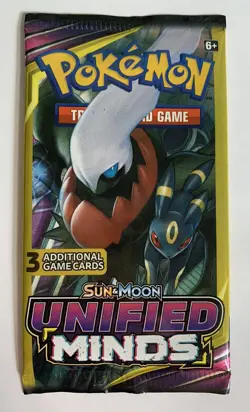 Pokemon Sun & Moon Unified Minds | 3 Card Mini Booster Pack Factory Sealed - Image 1