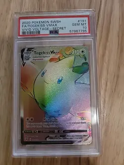 Togekiss VMAX FA Secret Rare Vivid Voltage 191/185 Pokemon Card PSA 10 - Image 1