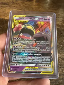 Pokemon TCG Muk Alolan Muk GX Holo Card 61/214 Ultra Rare SM Unbroken Bonds - Image 1