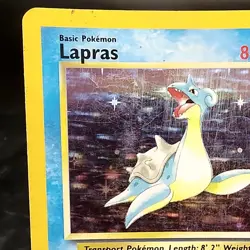 Lapras Fossil Holo Rare 10/62 Unlimited Pokemon TCG Card WOTC 1999 MP ⭐ - Image 2