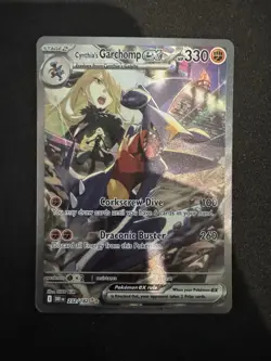 Pokemon Cynthia's Garchomp EX Trading Card Holo Rare 330 HP - Image 1