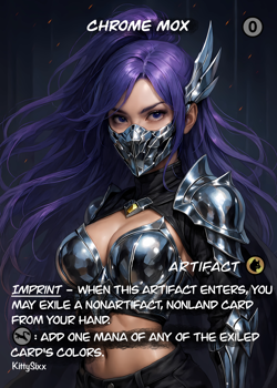 Chrome Mox Proxy Card with Custom designed art, Non-Tournement , Alt. - Image 1