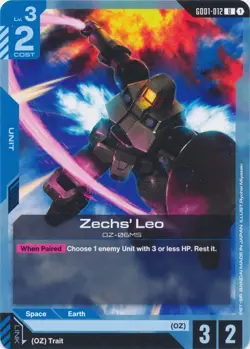 Gundam Card Game Singles GD01-012 U Zechs’ Leo New Type Rising - Image 1