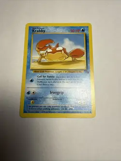 Pokemon TCG Krabby Fossil Card Regular Common, 51/62 - Image 1