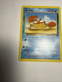 Pokemon TCG Krabby Fossil Card Regular Common, 51/62 - Image 2