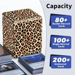 Card Deck Box for Trading Cards, MTG Deck Box Card Deck Box-2 Leopard Print 04 - Image 4