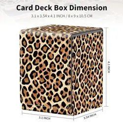 Card Deck Box for Trading Cards, MTG Deck Box Card Deck Box-2 Leopard Print 04 - Image 5