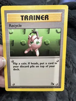 1999 Trainer Recycle 61/62 Fossil Set Pokemon Trading Card Game Wizards of Coast - Image 1