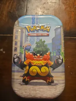 Pokemon TCG Lumiose City Mini Tin Emboar Promo Mega Evolution NEW SEALED In Hand - Image 1