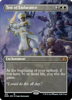 1x Test of Endurance ~~ Borderless - Foil NM-Mint, English Dominaria Remastered - Image 1