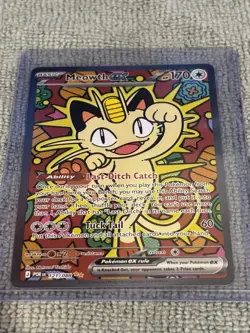 Meowth ex 121/088 Perfect Order Special Illustration Rare Holo Pokemon - Image 1