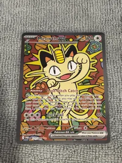 Meowth ex 121/088 Perfect Order Special Illustration Rare Holo Pokemon - Image 3