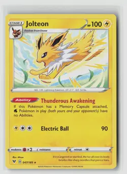 JOLTEON 047/185 VIVID VOLTAGE NON HOLO RARE POKEMON TCG NM - Image 1