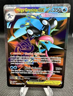Mega Greninja ex 100/086 Ultra Rare ME04: Chaos Rising Pokemon Near Mint - Image 1