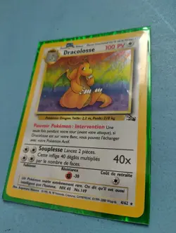 Dracolosse (Dragonite) French Fossil Holo Unlimited Pokemon Card 4/62 See Pics - Image 1