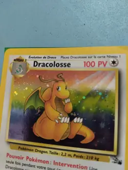 Dracolosse (Dragonite) French Fossil Holo Unlimited Pokemon Card 4/62 See Pics - Image 4