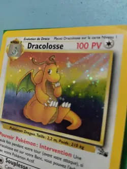 Dracolosse (Dragonite) French Fossil Holo Unlimited Pokemon Card 4/62 See Pics - Image 5