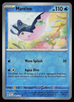 Mantine 040/191 Common Surging Sparks Pokemon Reverse Holo Near Mint - Image 1
