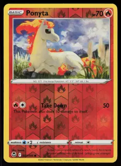 Ponyta 021/195 Common Silver Tempest Pokemon Reverse Holo Near Mint - Image 1