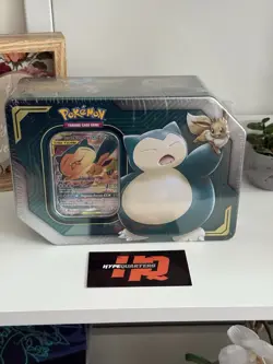 Pokemon Eevee & Snorlax GX Tag Team Tin - Brand New - Factory Sealed 820650805295 - Image 1