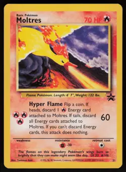 Moltres 21 Promo Wizards Black Star Promos Pokemon Moderately Played - Image 1