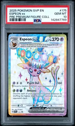 ESPEON EX 175 PSA 10 PRISMATIC EVOLUTIONS PREMIUM FIGURE COLLECTION POKEMON - Image 1