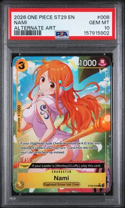 One Piece PSA 10 Nami 008 Egghead Starter Deck 2026 - Image 1